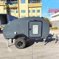 ONLYWE Petite remorque de camping-car en forme de larme Rv Motorhomes Caravan Luxury Camping Trailer Offroad Family Mini Travel Trailer
