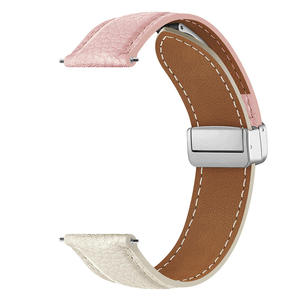 Nouveauté Bracelet de montre en cuir PU pour Samsung Huawei et bracelet de montre universel à bouton magnétique 20 mm 22 mm - Product Image 5