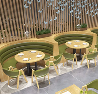 Kaffeehaus-Designideen: Doppelseitige Sitzbank, Sofa, Pizza- und Fast-Food-Tisch mit Stühlen, Restaurant-Holztisch und Stuhl-Set für Shisha-Bars