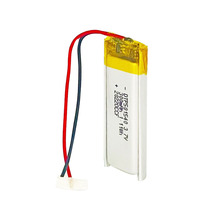 Batería Recargable de Litio de 300 mAh 501530 501540 3.7V con Conector Personalizable, Certificación KC, para Gafas Inteligentes, Venta Directa de Fábrica