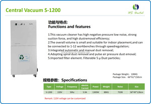 Équipement de laboratoire dentaire Aspirateur collecteur de poussière à haute pression négative et à faible bruit Aspirateur central dentaire mobile et pratique - Product Image 6
