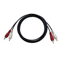 5M COMTON 30AWG RCA Audiokabel - 2 RCA auf 2 RCA Stecker Rot Weiß Stereo Audiokabel