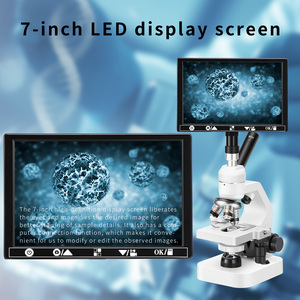 7 אינץ 'תצוגה מיקרוסקופ מעבדה ביולוגית למחקר כימי חיידקי 2000x מכפיל עבור ציוד מעבדה - Product Image 2