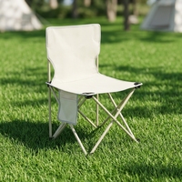 Chaise pliante d'extérieur ultra-légère et portable en tissu Oxford double couche avec dossier, pour camping, pêche, croquis artistiques et utilisation comme banc