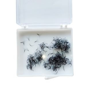 Extensions de cils pré-faits Nhu Y Eyelash NY7D 7D en plateau, volume complet, application ultra-rapide, longueurs mixtes 15mm, noir, doux - Product Image 4