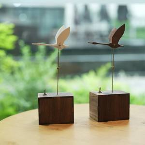 Caja Musical de Madera Maciza con Diseño de Cisne Volador, Estilo Musical de <span class=keywords><strong>Canto</strong></span> de Pájaros, Hecha a Mano, Juguete Musical <span class=keywords><strong>El</strong></span>éctrico, Poesía de las Aves, Adorno Creativo para Escritorio, Regalo - Product Image 4