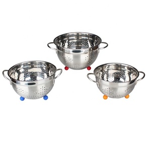 superior quality 18/8 Stainless Steel Strainer Food Grade Drain Colander For Kitchen Wash - Product Image 4