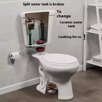 Ensemble de toilettes en céramique moderne et traditionnelle en deux pièces, réservoir séparé pour lavabo, ensemble complet pour toilettes à la turque