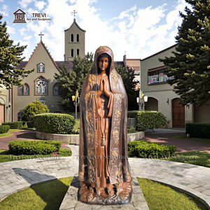 Литая Большая бронзовая статуя Девы Марии латунная скульптура нашей леди Фатимы для продажи - Product Image 2