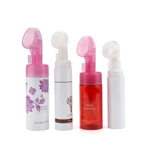 New Empty Cosmetic Facial Cleanser 100ml 120ml 150ml 200ml Pink PET Plastic Shaving Mousse Foam Pump Bottle