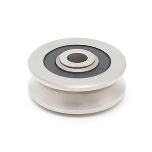 Fournisseur de poulies de guidage à double axe personnalisées, roulements en acier inoxydable en forme de U pour machines à broder textiles - Product Image 3