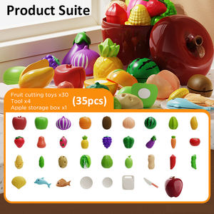 MILI unisexe en plastique Simulation fruits légumes coupe jeu ensemble <span class=keywords><strong>cuisine</strong></span> sûre jeu de rôle <span class=keywords><strong>jouet</strong></span> pour préscolaire garçons filles - Product Image 6