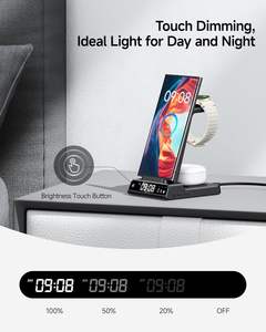 Estación de Carga Inalámbrica Magnética 3 en 1 con Puerto USB Tipo C e Indicador de Carga para S25 Ultra/S24 Ultra/S23/S22/<span class=keywords><strong>Note</strong></span> 20/Z Flip 7/Fold - Product Image 3