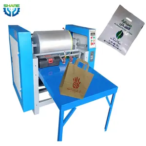 Impresora de automatización para imprimir en bolsas de plástico Impresora de logotipo de bolsa de papel Kraft de una pasada pequeña