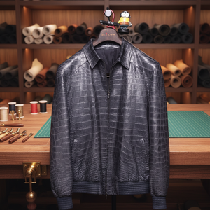 Wholesale Crocodile <b>Leather</b> <b>Blazers</b> | Custom Men's Suit <b>Jackets</b> & Sport Coats OEM Luxury - Product Image 1