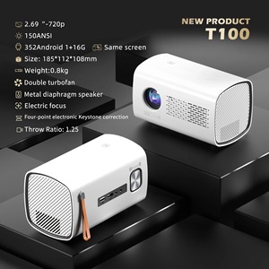 T100 1080P Full HD Outdoor Portable <strong>Smart</strong> <strong>Projector</strong> 1500ANSI Android 9.0 5G <strong>WiFi</strong> Bluetooth Home Cinema <strong>Projector</strong> Wireless <strong>LED</strong> - Product Image 3