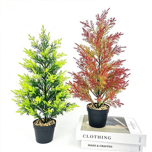 Arbre de cyprès artificiel en pot, 48 cm/18,8 pouces, décoration intérieure et extérieure, plantation de jardin et de pelouse - Product Image 3