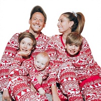Ensemble de tenues parent-enfant en satin à carreaux de Noël, respirant, avec taille élastique, style européen et américain, vente chaude, vêtements d'intérieur d'hiver