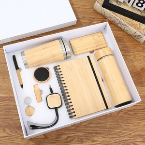 Coffret Cadeau d'Entreprise : Boîte Cadeau <span class=keywords><strong>en</strong></span> Bois de Bambou avec Batterie Externe, Carnet à Feuilles Mobiles, Tasse Thermique pour Cadeaux d'Entreprise <span class=keywords><strong>en</strong></span> Gros pour les Fêtes - Product Image 1