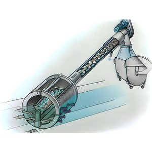 شاشة أسطوانية من النوع الدوار المائل أوتوماتيكي تستخدم في معالجة مياه الصرف الصحي - Product Image 4