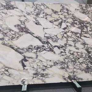 Dalles de marbre blanc moderne italien Calacatta <span class=keywords><strong>Kinawa</strong></span> avec veine violette Breccia Medicea Viola Calcatta Milas Tuile de marbre lilas - Product Image 2