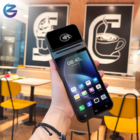 Terminal de point de vente 5,5 pouces, système de point de vente Android sans fil avec imprimante 80 mm, NFC, WiFi, Bluetooth et connectivité USB