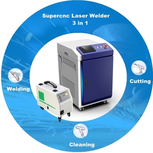 Supercnc Giá Rẻ Giá Xách Tay Nhỏ 1kw 1.5 KW 2 KW 3 KW Kim Loại Không Gỉ CNC Máy Hàn Laser Max Quang Tử - Product Image 1