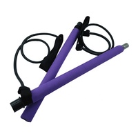 Bâton de Pilates réglable en mousse durable pour exercices de yoga, portable, avec bande de résistance