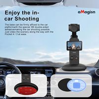 Kit de Protección Todo en Uno AMagisn para Osmo Pocket 4 PC, Base de Silicona, 2 Protectores de Pantalla de Vidrio Templado, Protector de Lente Rígido