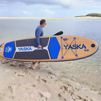 Planche de surf YASKA en grain de bois planche de surf gonflable personnalisée Paddleboard Sup