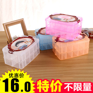 Extra <b>Large</b> Double Layer Plastic Storage <b>Box</b> With Compartments For Office Organizing And Craft Supplies - Product Image 5