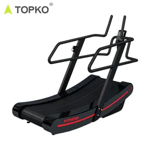 TOPKO hot selling non-powered mechanical running machine motorized treadmill curved treadmill