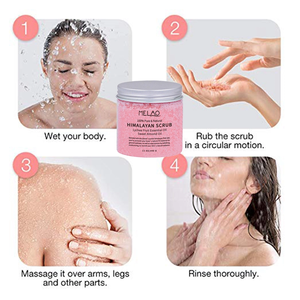 MELAO <span class=keywords><strong>Scrub</strong></span> per il massaggio del corpo di alta qualità rimozione della <span class=keywords><strong>pelle</strong></span> morta <span class=keywords><strong>Scrub</strong></span> per il corpo al sale da bagno dell'himalaya - Product Image 6