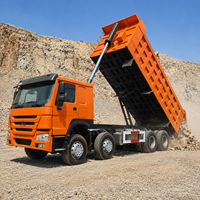 Подержанный самосвал HOWO 371 8x4 для африканского горнодобывающего парка, дизель Евро II-VI, леворульный, шины 12.00R20, 336-480 л.с., для тяжелых грузов