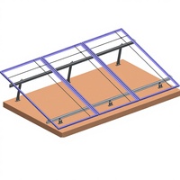 Composant de support de montage solaire réglable pour structure de toit en tôle, en aluminium, avec pied avant et pied arrière inclinables pour panneaux photovoltaïques |   Art Sign