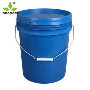 Seau en plastique rond <span class=keywords><strong>bleu</strong></span> de 20 L de bonne qualité avec <span class=keywords><strong>couvercle</strong></span>, barils de stockage en plastique bleus de 5 gallons pour l'emballage - Product Image 2