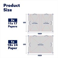 Carpeta de Archivos A3 de Primera Calidad, Carpeta de Papelería de Oficina, Clips para Carpetas, Portapapeles Plegable con Almacenamiento