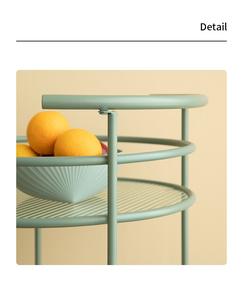 नॉर्डिक यूरोप पोर्टेबल उपयोगिता जंगम लोहे 2 स्तरीय ट्राली रोलिंग गाड़ी बार गाड़ी रैक भंडारण के साथ पहियों - Product Image 5