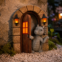 Ornement de jardin en résine Dragon, décoration nordique pour étagère et maison