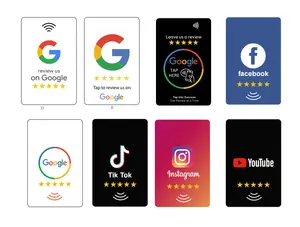 Пользовательские печатные логотипы программируемый NTAG 213 NTAG 216 NFC Google обзор визитная карточка