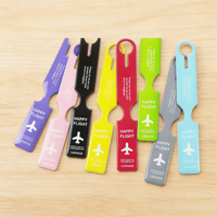 Ensemble de couvertures de passeport et d'étiquettes de bagage personnalisées en PVC, étiquettes de valise en caoutchouc, étiquette de bagage personnalisée avec nom et ID, étiquette de bagage imprimée sur mesure pour les voyages