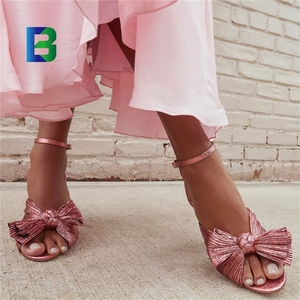 8CM & 5CM Grande Taille US 14 Muti Couleur Talons Pour Dames Noeud Papillon Mode Chunky Block Talons pour Dames - Product Image 3