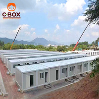 Cbox Grande structure modulaire complexe, conteneur multi-module à assemblage en rangée, pour dortoir à 3 étages et salle de réunion
