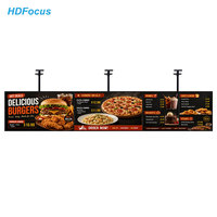 Pantalla Digital de Menú de 49, 55 y 65 Pulgadas, Full HD 1080P, Montada en Pared, Android WiFi, Señalización LCD Publicitaria con CMS en la Nube para Restaurantes