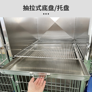 Cage pour chien en acier inoxydable 304, grande combinaison avec chauffage, pour clinique vétérinaire et pension pour animaux - Product Image 4