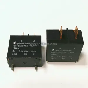 PCF-124D1M-2 PCF-105D1M-2, PCF-112D1M-2, 20A 250VAC 4Pin 05VDC 12VDC, 24VDC, tipe konversi