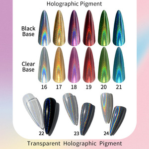 Polvo Acrílico para Uñas Cromado, Efecto Espejo Metálico Plateado Iridiscente, Aplicadores con Purpurina para Salón de Uñas, GZ RTS, Pedido Mixto al por Mayor - Product Image 3