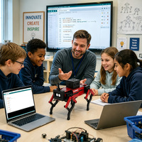 Robot chien quadrupède Tscinbuny AI avec caméra, servo à couple élevé, kit STEM d'intelligence embarquée