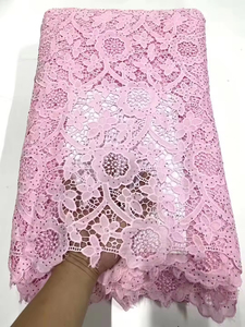 Zeal, encaje soluble en agua suave de alta calidad, el más nuevo cordón grande, tela de encaje Aso Ebi, elegante y cómodo Colthe para mujeres nigerianas - Product Image 4