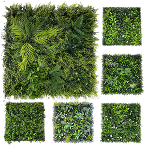 Mur de <span class=keywords><strong>gazon</strong></span> <span class=keywords><strong>artificiel</strong></span> résistant aux UV, tapis de plantes vertes mélangées, paysage vertical extérieur, haie pour <span class=keywords><strong>terrasse</strong></span> de restaurant, décoration de Pâques - Product Image 1